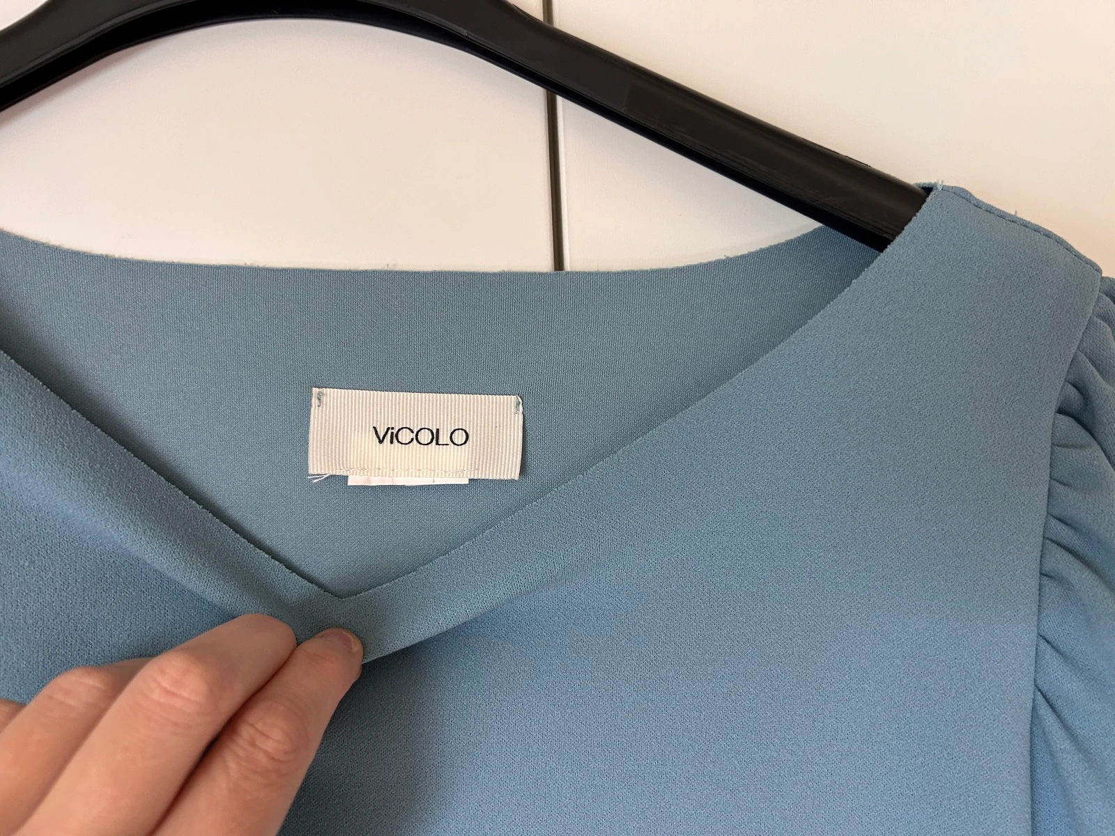 Vestido azul claro, elegante – photo 3